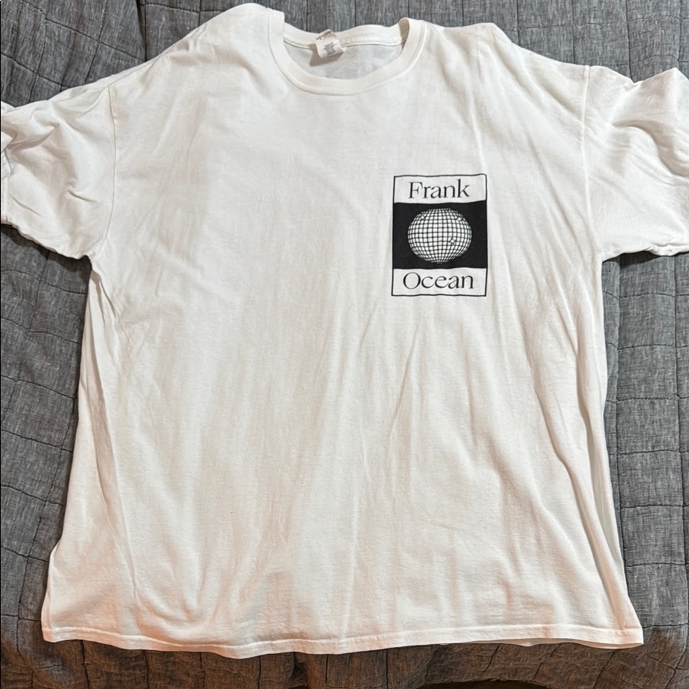 Frank Ocean Fyf fest Gildan White Short Sleeve Tee with Graphic